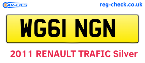 WG61NGN are the vehicle registration plates.