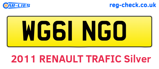 WG61NGO are the vehicle registration plates.