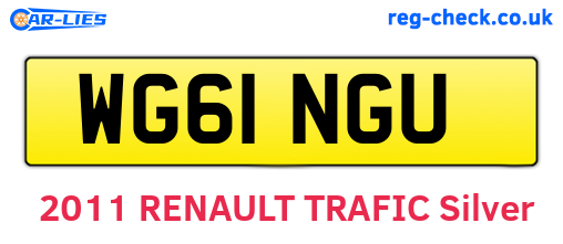 WG61NGU are the vehicle registration plates.
