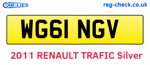 WG61NGV are the vehicle registration plates.