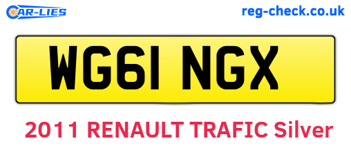 WG61NGX are the vehicle registration plates.