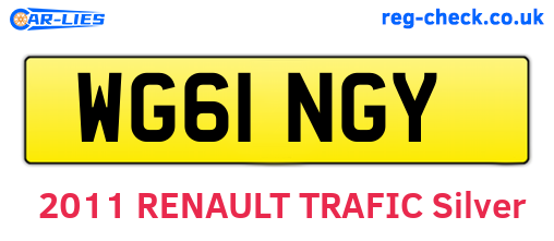 WG61NGY are the vehicle registration plates.