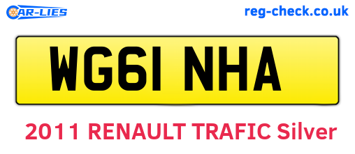 WG61NHA are the vehicle registration plates.