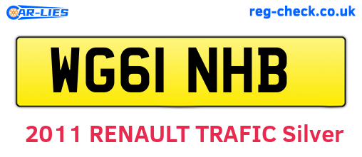 WG61NHB are the vehicle registration plates.