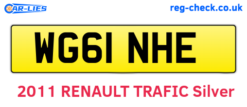 WG61NHE are the vehicle registration plates.