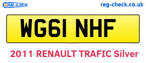 WG61NHF are the vehicle registration plates.