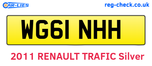 WG61NHH are the vehicle registration plates.