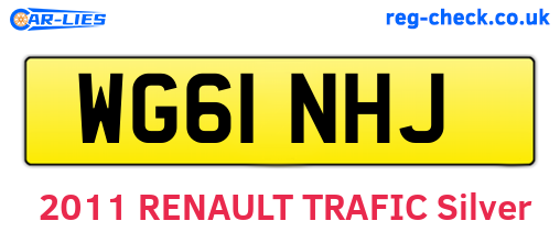 WG61NHJ are the vehicle registration plates.