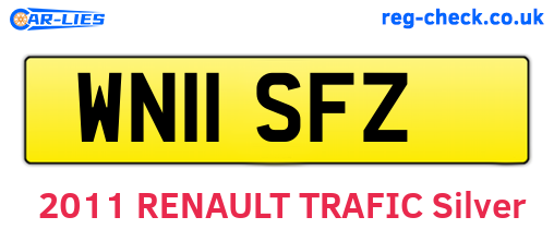 WN11SFZ are the vehicle registration plates.