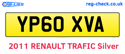 YP60XVA are the vehicle registration plates.