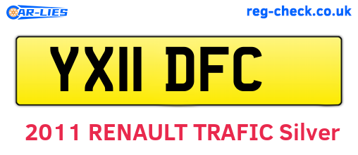 YX11DFC are the vehicle registration plates.