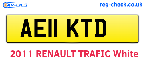 AE11KTD are the vehicle registration plates.