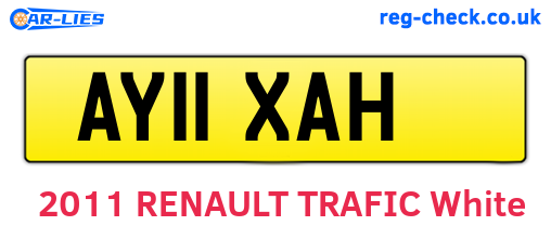 AY11XAH are the vehicle registration plates.