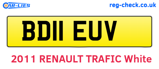 BD11EUV are the vehicle registration plates.