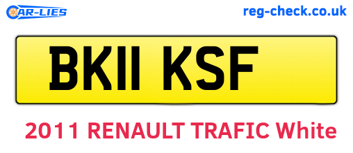 BK11KSF are the vehicle registration plates.