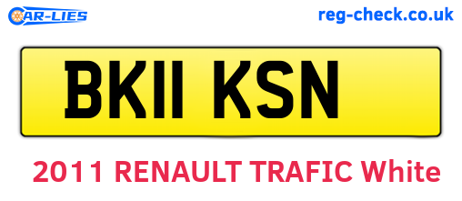 BK11KSN are the vehicle registration plates.