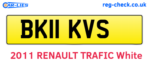 BK11KVS are the vehicle registration plates.