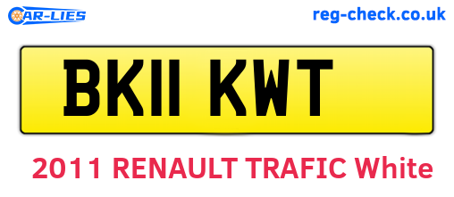 BK11KWT are the vehicle registration plates.