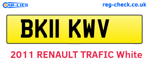 BK11KWV are the vehicle registration plates.