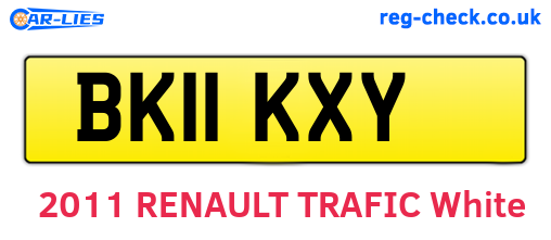 BK11KXY are the vehicle registration plates.
