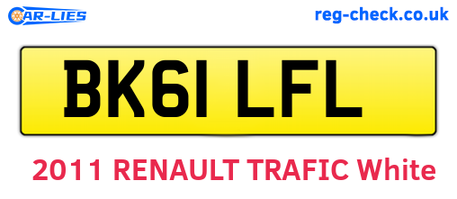 BK61LFL are the vehicle registration plates.