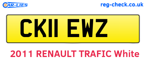 CK11EWZ are the vehicle registration plates.