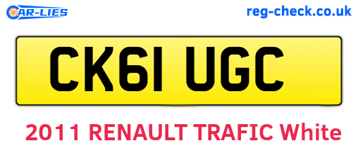CK61UGC are the vehicle registration plates.