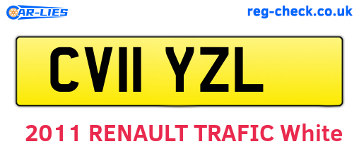 CV11YZL are the vehicle registration plates.