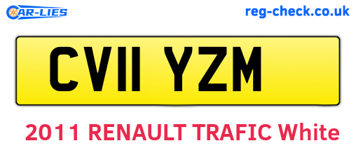 CV11YZM are the vehicle registration plates.