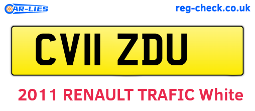 CV11ZDU are the vehicle registration plates.