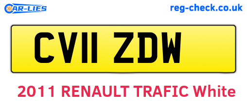 CV11ZDW are the vehicle registration plates.