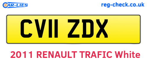 CV11ZDX are the vehicle registration plates.