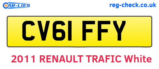 CV61FFY are the vehicle registration plates.