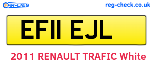 EF11EJL are the vehicle registration plates.
