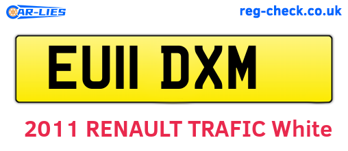 EU11DXM are the vehicle registration plates.