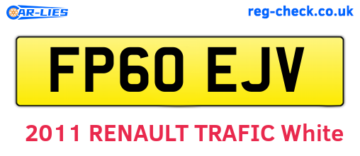 FP60EJV are the vehicle registration plates.