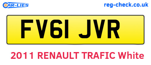 FV61JVR are the vehicle registration plates.