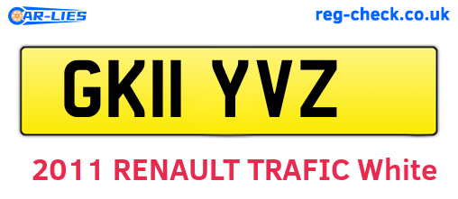 GK11YVZ are the vehicle registration plates.