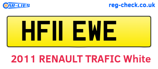 HF11EWE are the vehicle registration plates.