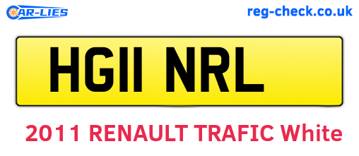 HG11NRL are the vehicle registration plates.