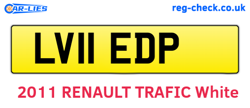 LV11EDP are the vehicle registration plates.