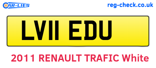 LV11EDU are the vehicle registration plates.