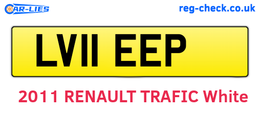 LV11EEP are the vehicle registration plates.
