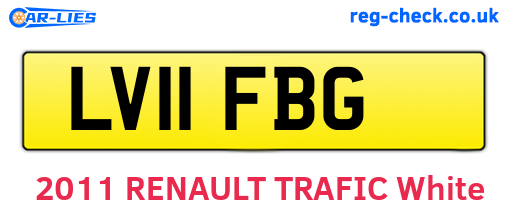 LV11FBG are the vehicle registration plates.
