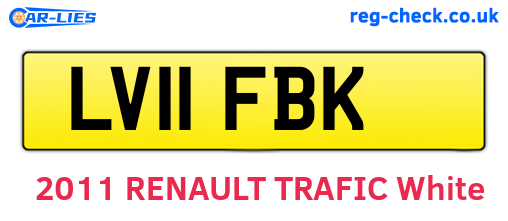 LV11FBK are the vehicle registration plates.