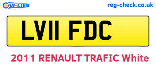 LV11FDC are the vehicle registration plates.