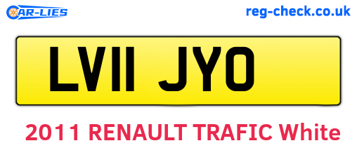 LV11JYO are the vehicle registration plates.