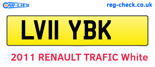 LV11YBK are the vehicle registration plates.