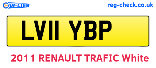 LV11YBP are the vehicle registration plates.