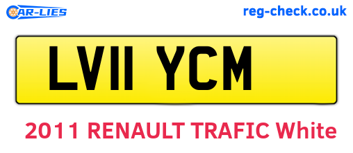 LV11YCM are the vehicle registration plates.